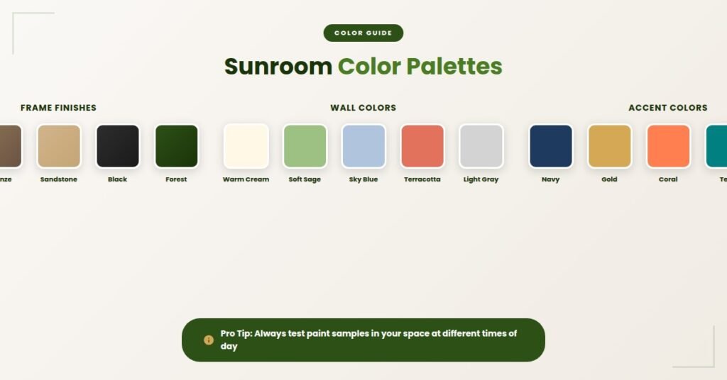 Sunroom color palettes